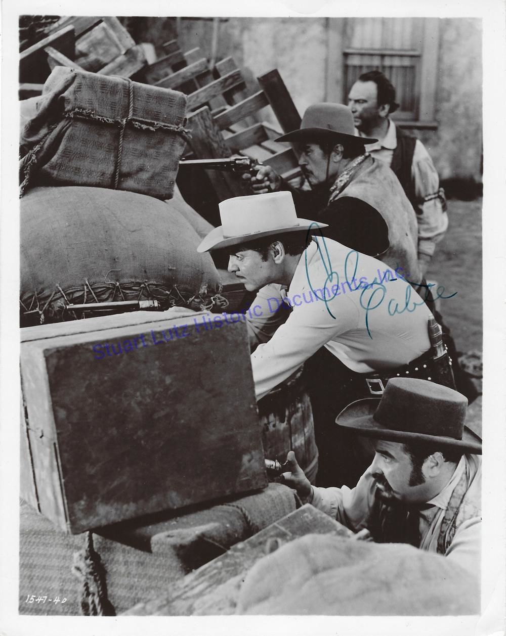 A Clark Gable Signed Movie Still From Lone Star