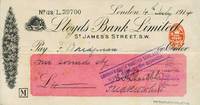 image of Autograph check from Shackleton fom his Imperial Trans-Antarctic Expedition, signed by Shackleton