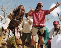 cover of Pirates of the Caribbean: The Curse of the Black Pearl (Original photograph from the set of the 2003 film)