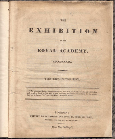 The Exhibition of the Royal Academy. 1839. The…