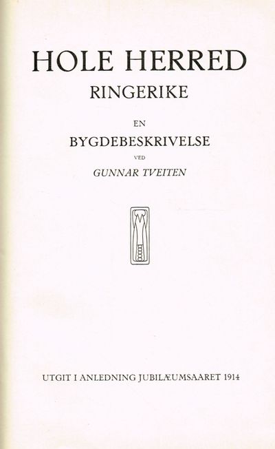 Hole herred. Ringerike. En bygdebeskrivelse. (photo 2)