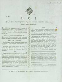 Loi Qui fixe l'époque à laquelle s'assembleront chaque année les Conseils de District & de Département. Donnée à Paris, le 2 Octobre 1791