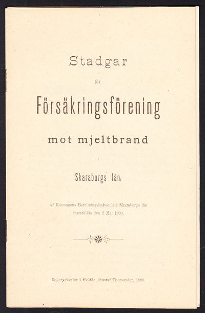 Stadgar för Försäkringsförening mot mjeltbrand i…