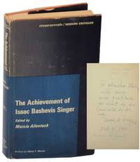 The Achievement of Isaac Bashevis Singer (Signed First Edition)