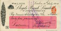 image of Autograph check from Shackleton fom his Imperial Trans-Antarctic Expedition, signed by Shackleton