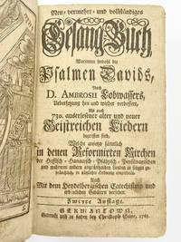 Neu vermehrt und vollstaendiges Gesang-Buch by German Reformed Church HYMNS - 1763 - from Riverrun Books & Manuscripts (SKU: 407214)