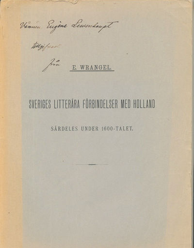 Sveriges litterära förbindelser med Holland.…
