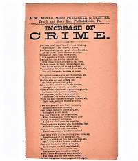 cover of Song sheet: INCREASE OF CRIME