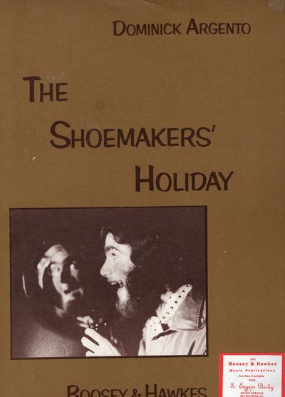 The Shoemakers' Holiday (vocal Score) (bh. Bk. 702); A Ballad-Opera based on the play by Thomas Dekker
