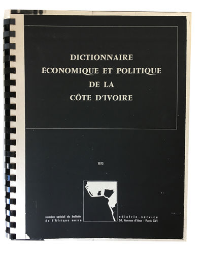 Dictionnaire Economique et Politique de la Cote d'Afrique