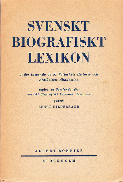 Svenskt Biografiskt Lexikon. Häfte 73 [=Band 15]…
