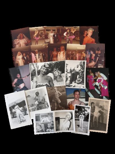 Bridal Drag Cross-dressing, Camp Performance, and Gender Nonconformity Archive of 22 Photographs, 1950s-1970s
