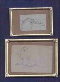 ORIGINAL ART: Two Sketches By Roy Krenkel ( Swordsman /and/ Large Breasted Nude Woman )