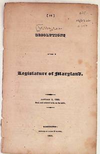 Resolutions of the Legislature of Maryland