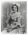 Role portrait photograph of the soprano in Mozart's The Marriage of Figaro. Signed in full