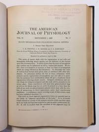 Blood Regeneration following Simple Anemia&quot; (Parts I-V, complete) in: The American Journal of Physiology, vol. 53 (Sept. 1, 1920) no. 2 de Whipple, G.H., Hooper, C.W., and Robscheit, F.S - 1920