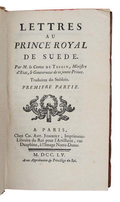 Lettres au Prince Royal de Suède, traduites du suédois. 2 vols. (photo 2)