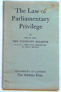 The Law of Parlimentary Privilege. Lecture, 1959