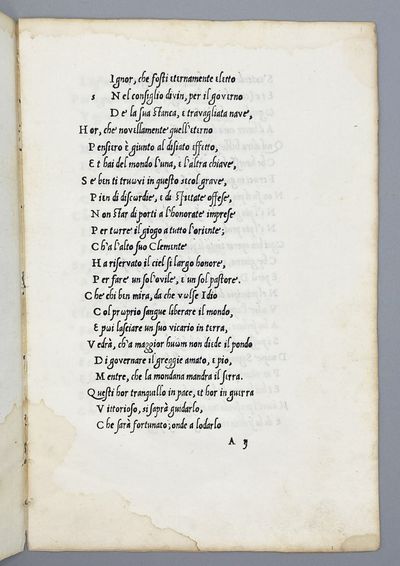 Canzone Del Trissino Al Santissimo...
