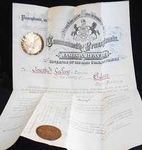 Commission from Pennsylvania Governor James A. Beaver naming Joseph H. LeFevre, Esquire, of Littlestown, Adams Co., a Notary Public