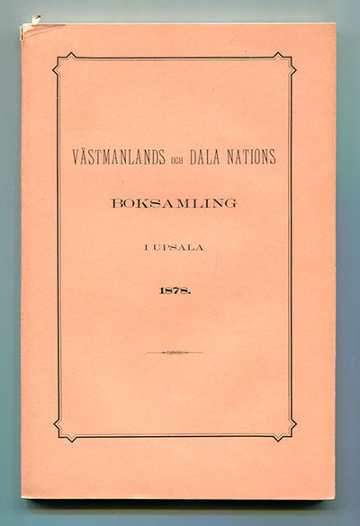Västmanlands och Dala nations boksamling i Upsala…