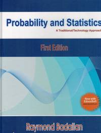 cover of PROBABILITY AND STATISTICS A TRADITIONAL/TECHNOLOGY APPROACH