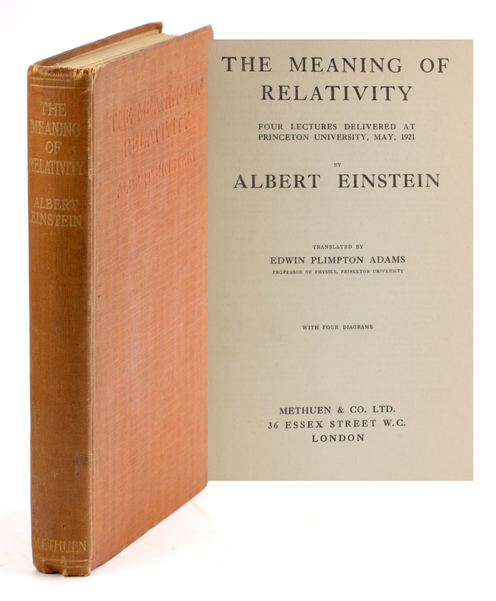THE MEANING OF RELATIVITY by Einstein, Albert | Hardcover