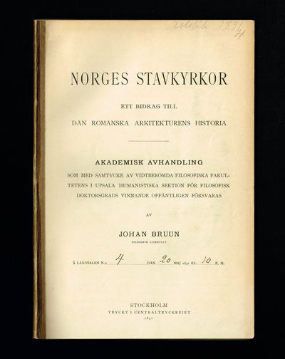 Norges stavkyrkor. Ett bidrag till dän (!)…