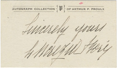 Autograph signature of the noted Spanish soprano