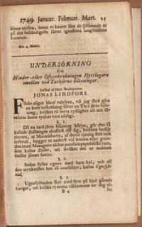 Undersökning om minder- eller öfverbrukningen…