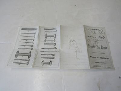 Catalogue and Price List Bobbins and Spools Manufactured by Worth & Gifillan