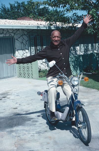 Eight Unpublished Slides of John Elray Sanford aka Redd Foxx, Taken for a Jet Magazine Shoot, 1976