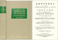 Lectures on the Constitution and Laws of England by Francis Stoughton; Gibert Stuart Sullivan - Hardcover - 2003 - from The Lawbook Exchange Ltd (SKU: 37540)