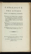 Catalogue des Livres de M. A.H. Anquetil-Duperron; Voyageur aux Grandes Indes, Interprète de France pour les Langues Orientales...dont la vente se fera…le mardi 2 vendémiaire an 14 (24 septembre 1805), et jours suivans