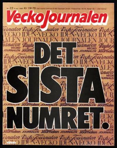 Veckojournalen. Nr 23 5 juni 1980. [Omslagtitel:]…
