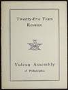 Twenty-five Years Resume: Vulcan Assembly of Philadelphia