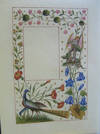 Anonymous Uncompleted Vellum Manscript Leaves with Watercolor Illumination Highlighted in Gold