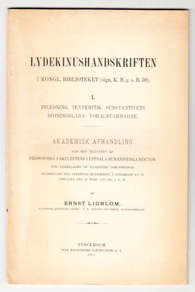 Lydekinushandskriften i Kongl. biblioteket (sign…