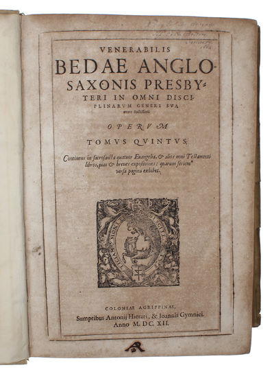 Opera qoutquot reperiri potuerunt omnia: Hac ultima impressione ornatus in lucem edita. 8 Tomi. - [THE FIRST COMPLETE BEDE] (photo 4)