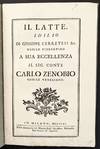 [COOKERY & VITICULTURE] Il Latte, Idilio