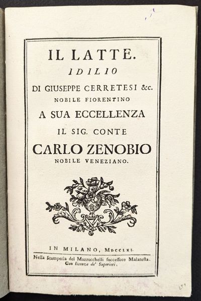 [COOKERY & VITICULTURE] Il Latte, Idilio