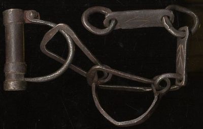 CIVIL WAR SET OF WROUGHT IRON SHACKLES [MANACLES], SAID TO HAVE BEEN ...