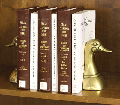 Business and Professions 4th (West's California Code Forms). 3 Vols