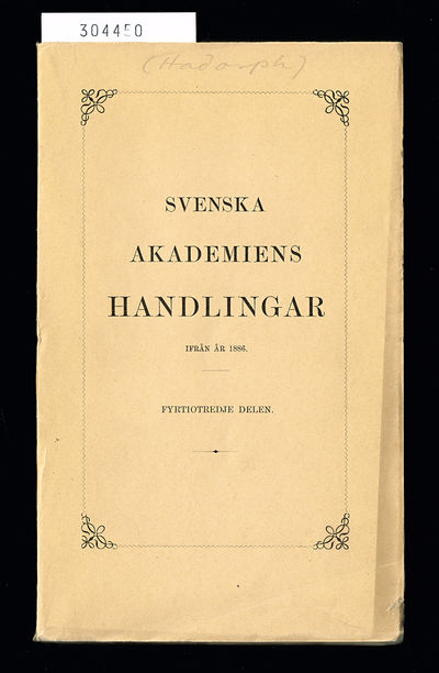 Minne av Johan Hadorph.