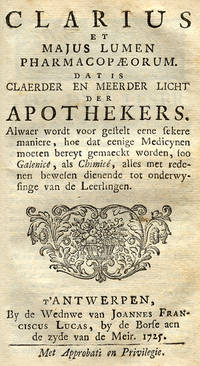 Enchiridion Medicum oft Medicyn Boexken Waer in ver-handelt veel sieckten die dagelyckx voor-vallen, daer by de… by E.) (CAPUEEL - Hardcover - 1725. - from Sylco bvba livres anciens - antiquarian books (SKU: 1678)