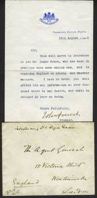 image of TLS from John Forrest as Premier of Western Australia, introducing Dr. Leger Erson
