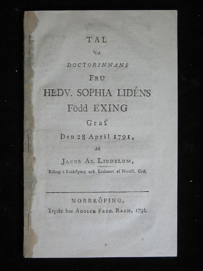 TAL VID DOCTORINNANS FRU HEDV SOPHIA LIDÉNS FÖDD…