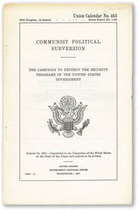 image of Communist Political Subversion. The Campaign to Destroy the Security Programs of the United States Government