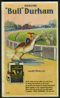 image of Bull Durham tobacco advertising postcard, with kangaroos