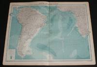 image of Map of South Atlantic Ocean from the 1920 Times Atlas (Plate 97) including South America, Brazil, Argentina, Venezuela, Galapagos Islands, Falkland Islands, South Georgia, Belgian Congo, Cape of Good Hope, Cape Horn, etc
